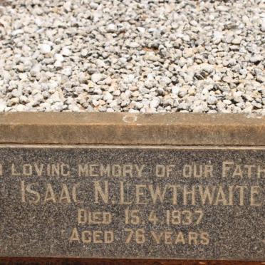 LEWTHWAITE Isaac N. -1837