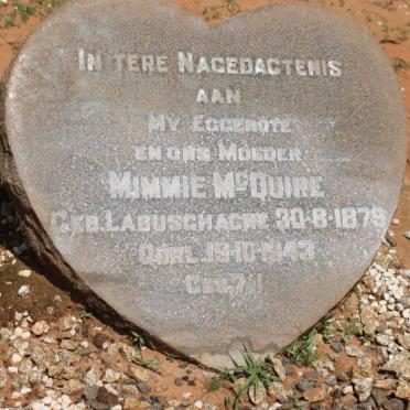 MCQUIRE Mimmie nee LABUSCHAGNE 1879-1943