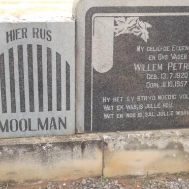 MOOLMAN Willem Petrus 1920-1957