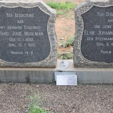 MOOLMAN Hans Jurie 1892-1955 &amp; Elsie Johanna STEENKAMP 1893-1982 :: CRISP Berindina Wilhelmina Jacoba nee MOOLMAN 1924-1963