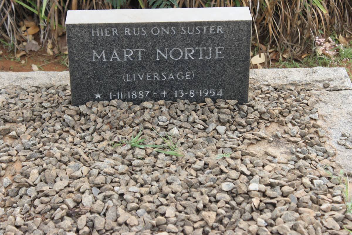 NORTJE Mart nee LIVERSAGE 1887-1954