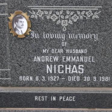 NICHAS Andrew Emmanuel 1927-1981