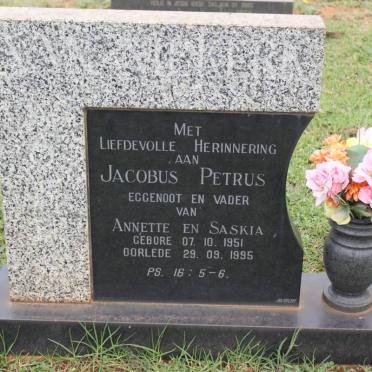 NIEKERK Jacobus Petrus, van 1951-1995