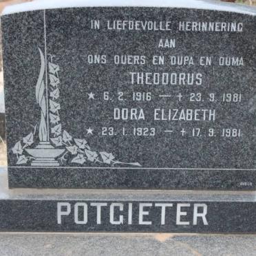 POTGIETER Theodorus 1916-1981 &amp; Dora Elizabeth 1923-1981