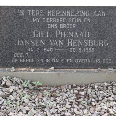 RENSBURG Giel Pienaar, Jansen van 1940-1959