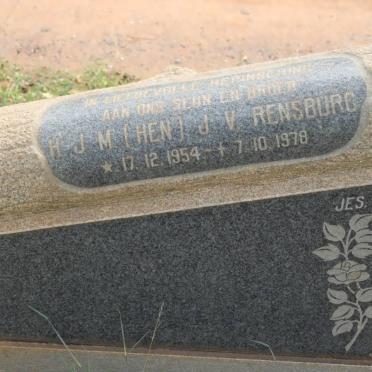 RENSBURG H.J M., Janse van 1954-1978