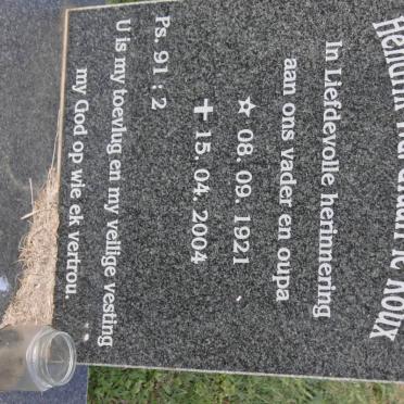 ROUX Hendrik v.d.Graaff, le 1921-2004