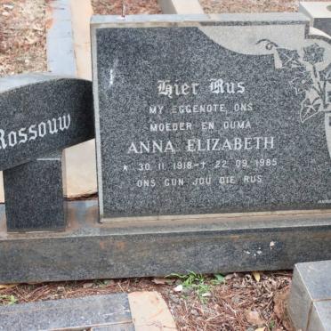 ROSSOUW Anna Elizabeth 1918-1985