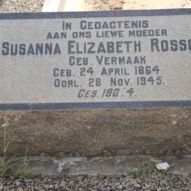 ROSSOUW Susanna Elizabeth nee VERMAAK 1864-1945