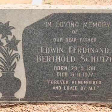 SCHUTZE Edwin Ferdinand Berthold 1911-1977