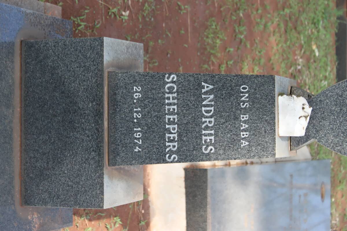 SCHEEPERS Andries  -1974
