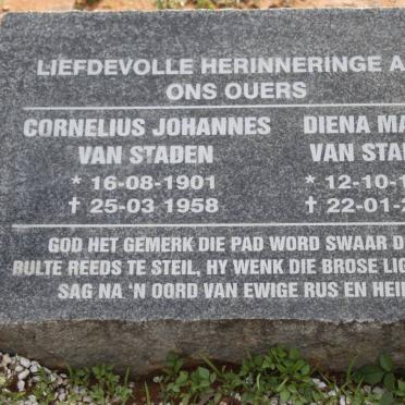 STADEN Cornelius Johannes, van 1901-1958 &amp; Diena Maria 1908-2003