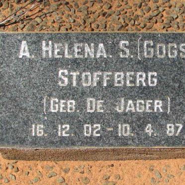 STOFFBERG A. Helena S., de nee DE JAGER 1902-1987