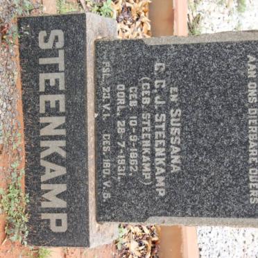 STEENKAMP Sussana C.C.J. nee STEENKAMP 1862-1931