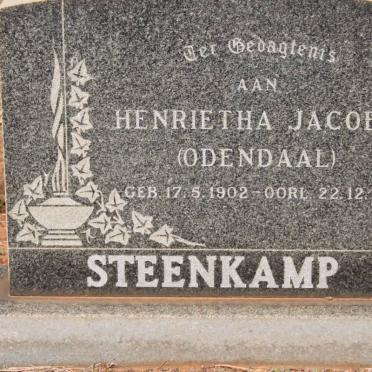 STEENKAMP Henrietha Jacoba nee ODENDAAL 1902-1976