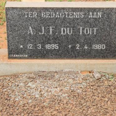 TOIT A.J.F., du 1895-1980
