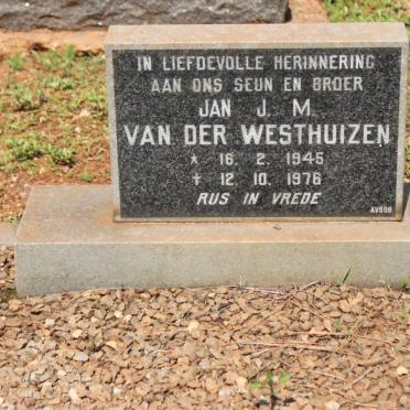 WESTHUIZEN Jan J.M., van der 1945-1976