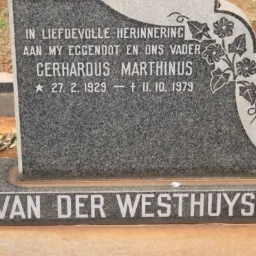 WESTHUYSEN Gerhardus Marthinus, van der 1929-1979