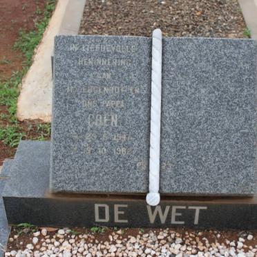 WET Coen, de -1962