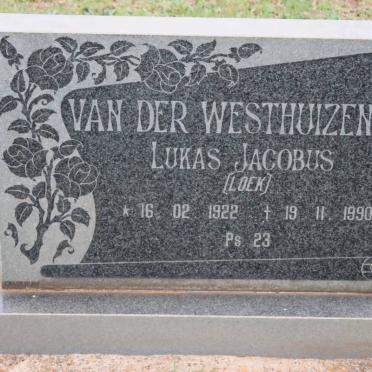 WESTHUIZEN Lukas Jacobus, van der 1922-1990