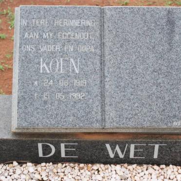 WET Koen, de 1919-1992