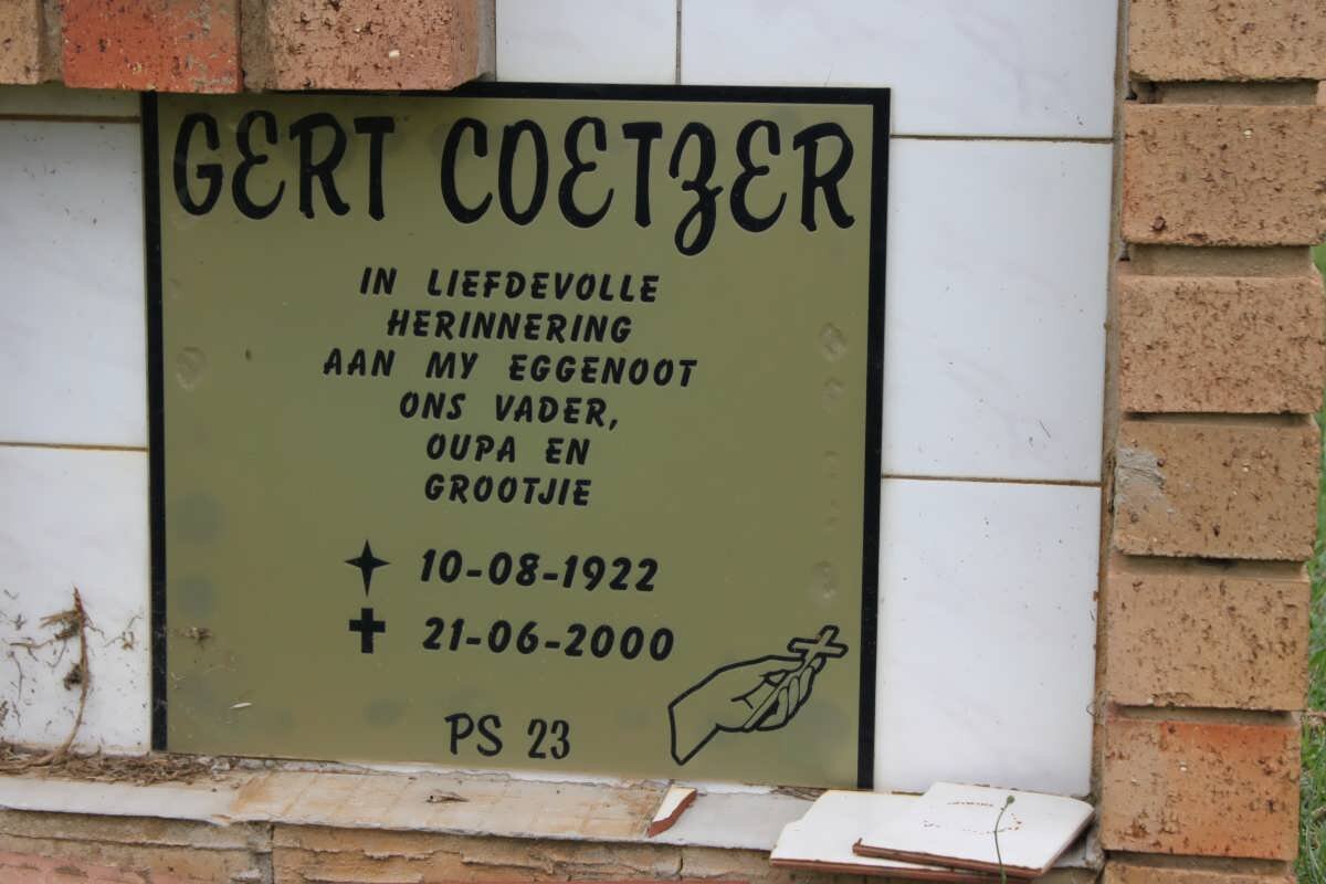 COETZER Gert 1922-2000