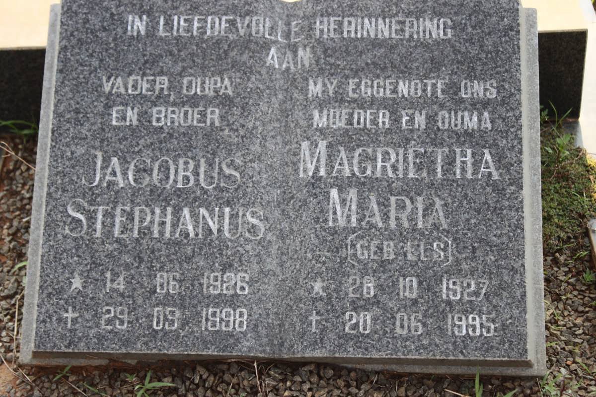 LOWRENS Jacobus Stephanus 1926-1998 & Magrietha Maria ELS 1927-1995