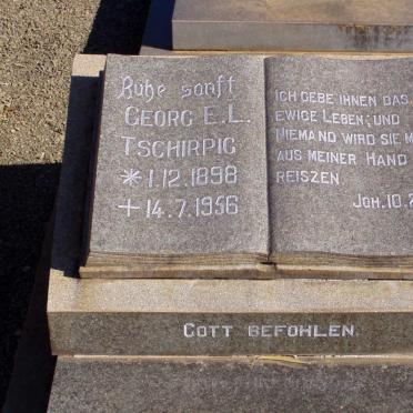 TSCHIRPIG Georg E.L. 1898-1956