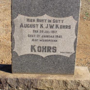 KOHRS August K.J.W. 1917-1941