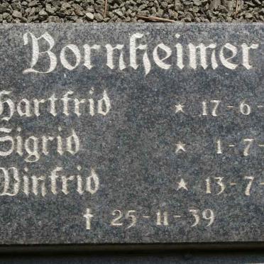 BORNHEIMER Hartfrid 1932-1939 :: BORNHEIMER Sigrid 1933-1939 :: BORNHEIMER Winfrid 1938-1939