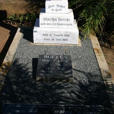 REICHE Martha nee VON ALT STUTTERHEIM 1868-1933 :: ROLFES Minna Else Erna nee REICHE 1897-1977
