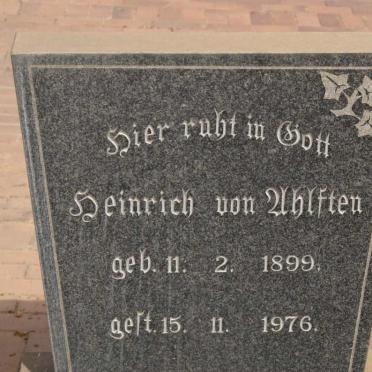 AHLFTEN Heinrich, von 1899-1976