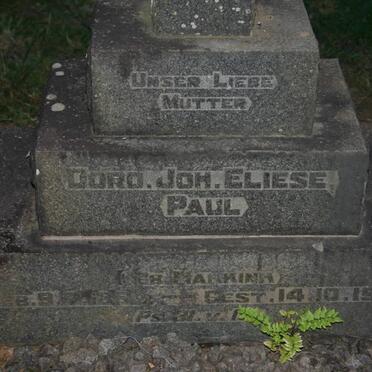 PAUL Doro. Joh. Eliese nee MANKINN 18?-1913