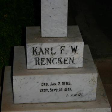 RENCKEN Karl F.W. 1865-1947 &amp; Marie Martha 1872-1951 