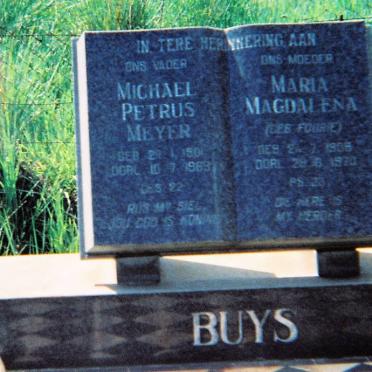 BUYS Michael Petrus Meyer 1901-1969 &amp; Maria Magdalena FOURIE 1908-1970