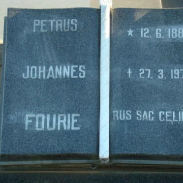 FOURIE Petrus Johannes 1889-1979