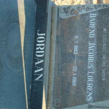 JORDAAN Barend Jacobus Lourens 1893-1969