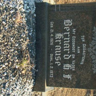 KRAUSE Bernard H.F. 1926-1973