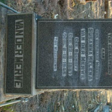 MERWE Susanna Helena, van der nee BOSHOFF 1887-1945