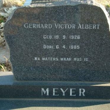 MEYER Gerhard Victor Albert 1926-1985
