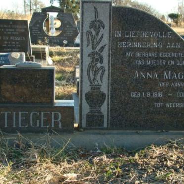 STIEGER Anna Magretha nee HARRIS 1916-1973
