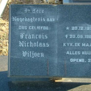VILJOEN Francois Nicholaas 1912-1980
