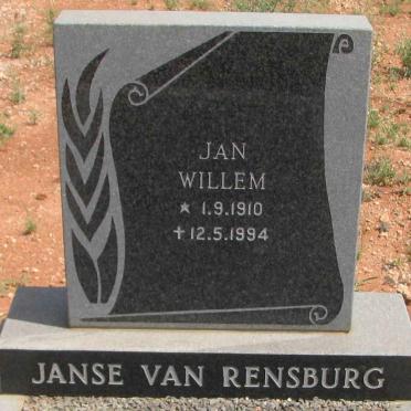 RENSBURG Jan Willem, Janse van 1910-1994