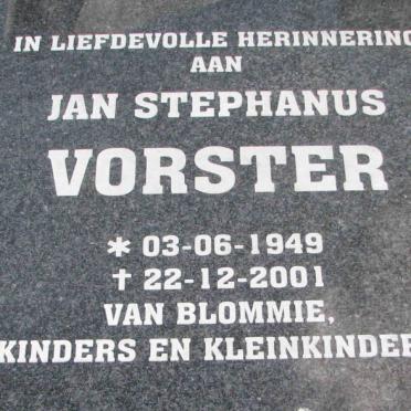 VORSTER Jan Stephanus 1949-2001