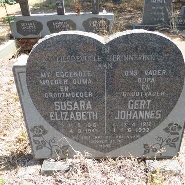 ? Gert Johannes 1912-1992 & Susara Elizabeth 1916-1985