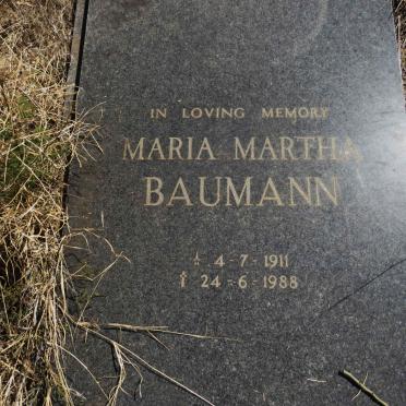 BAUMANN Maria Martha 1911-1988