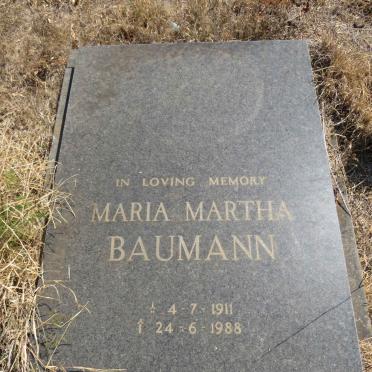 BAUMANN Maria Martha 1911-1988