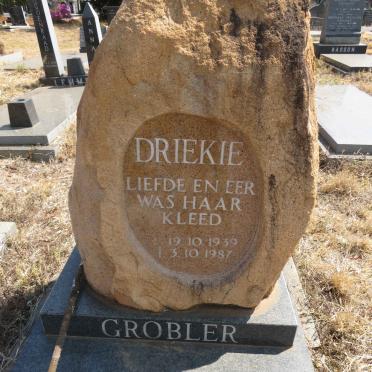 GROBLER Driekie 1939-1987