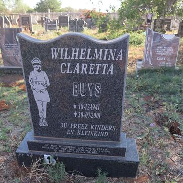 BUYS Wilhelmina Claretta 1941-2001