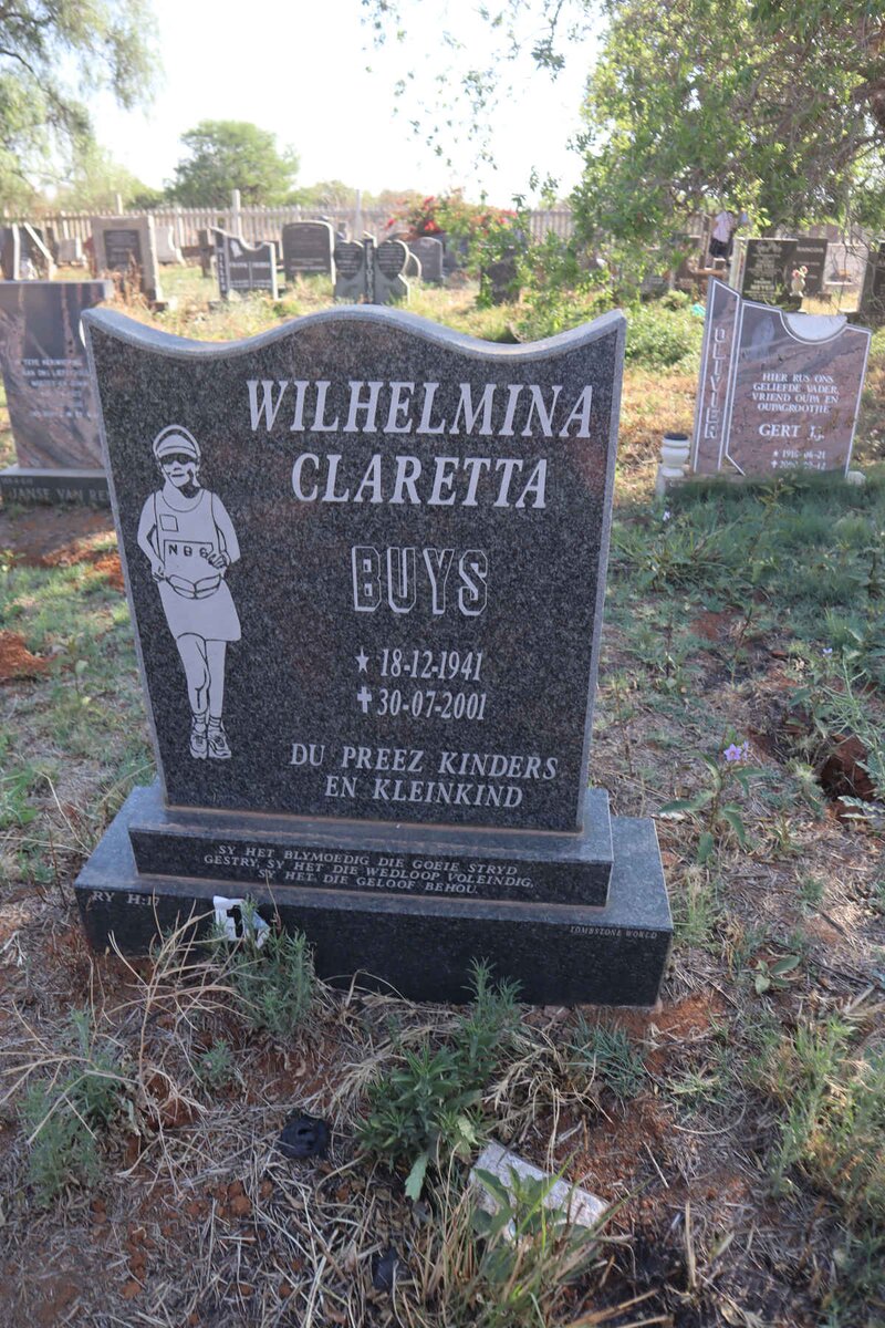 BUYS Wilhelmina Claretta 1941-2001